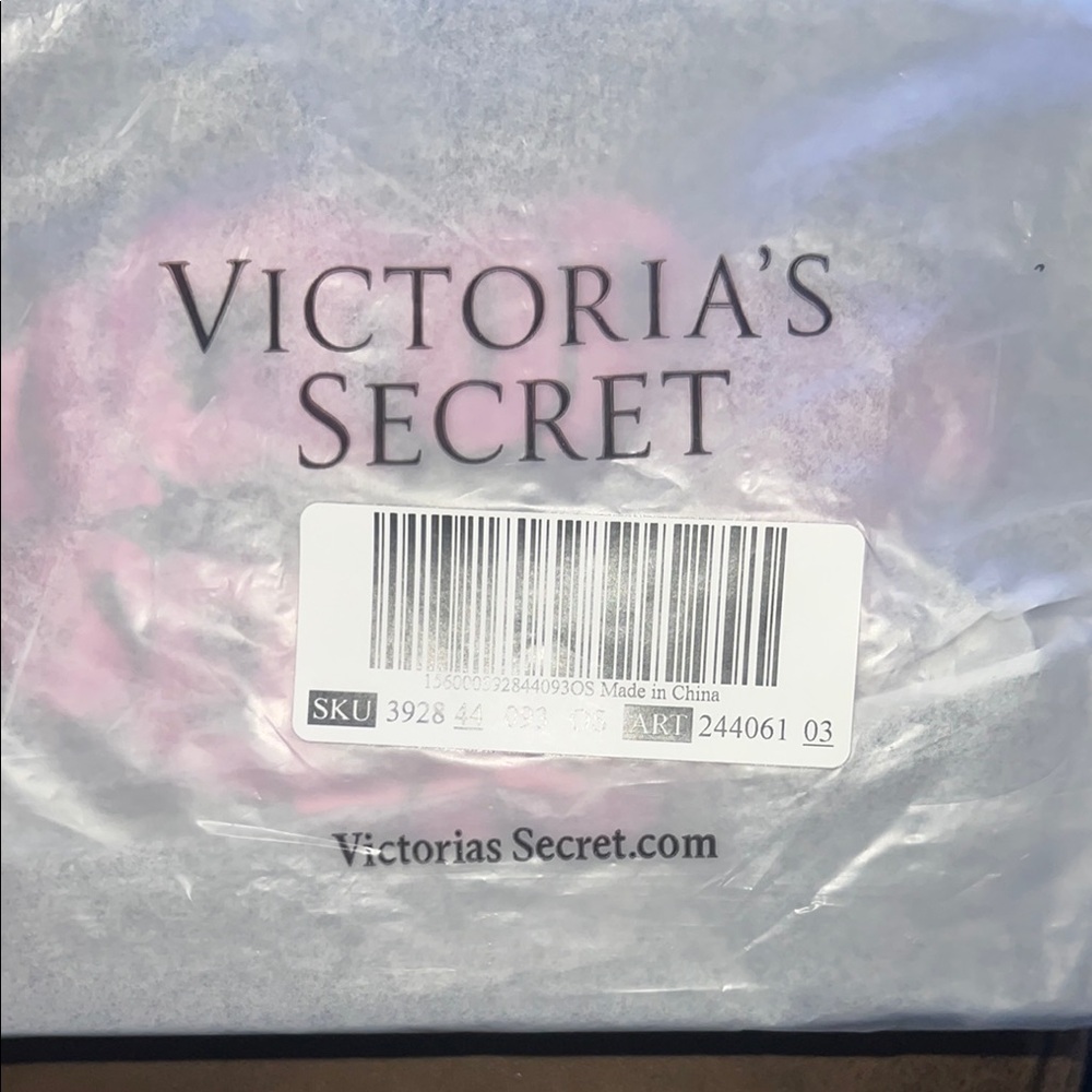 NWOT Victoria's Secret Black and Pink Cosmetic Bag - Picture 6 of 6